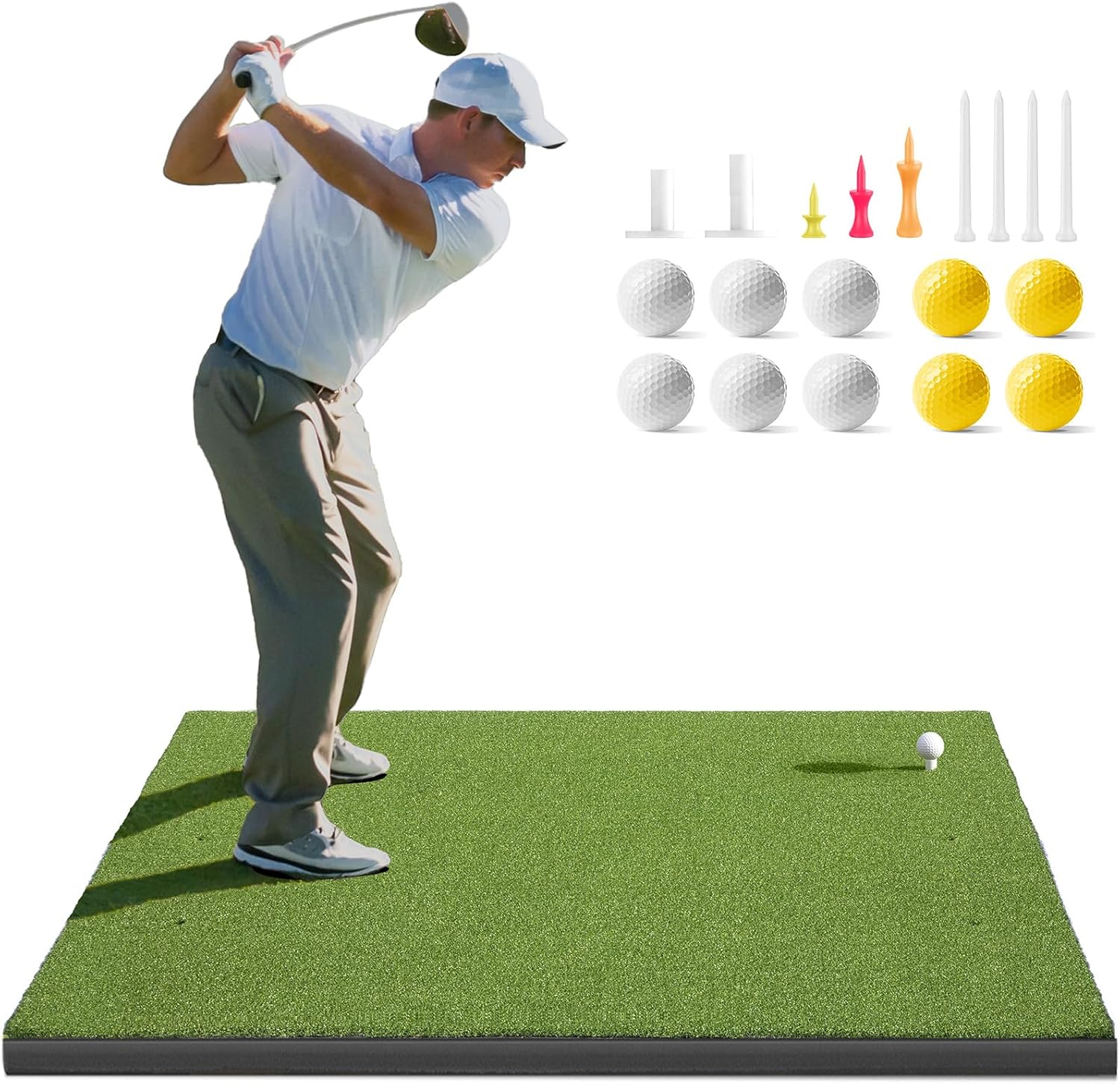 Golfguru Golf Mat, 5x4ft 36MM Golf Hitting Mats