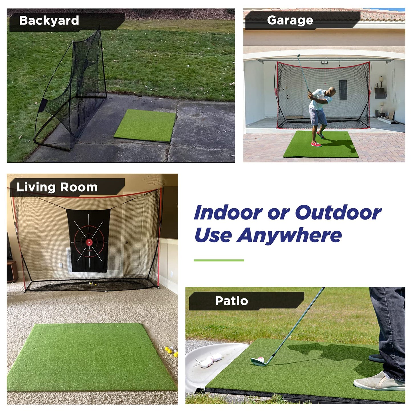 Golfguru Golf Mat, 5x4ft 21MM Golf Hitting Mats