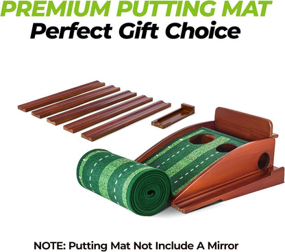 Golfguru Putting Green Indoor, 9.8ft Golf Putting Mat with Automatic Ball Return Track