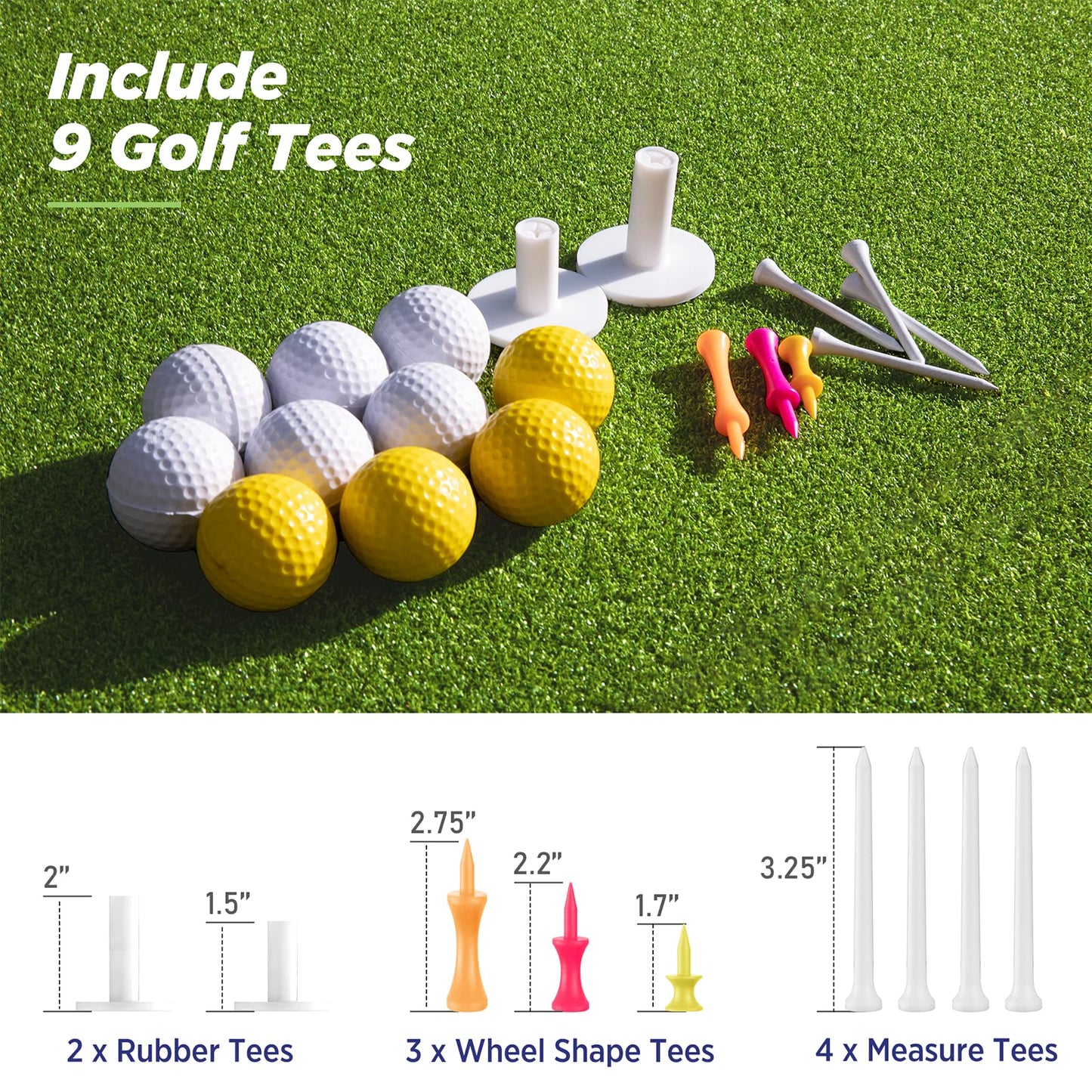 Golfguru Golf Mat, 5x4ft 31MM Golf Hitting Mats