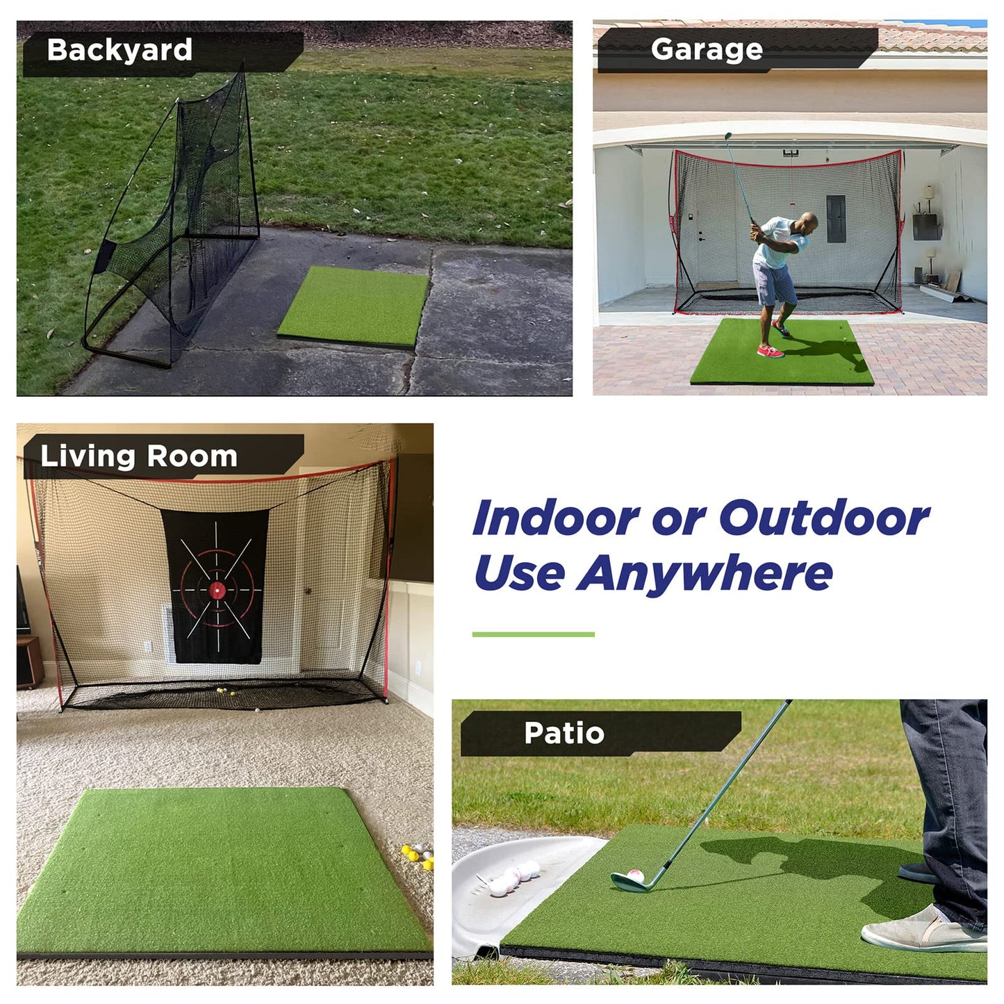 Golfguru Golf Mat, 5x4ft 31MM Golf Hitting Mats